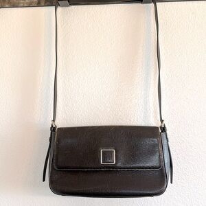 Rare Vintage couture French designer Nina Ricci Brown Leather Shoulder Bag 1932